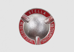 circular polished aluminium ashtray - Stella