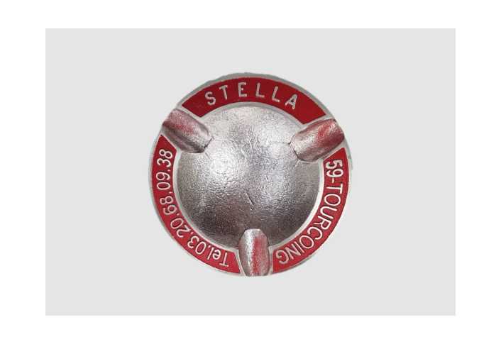 circular polished aluminium ashtray - Stella
