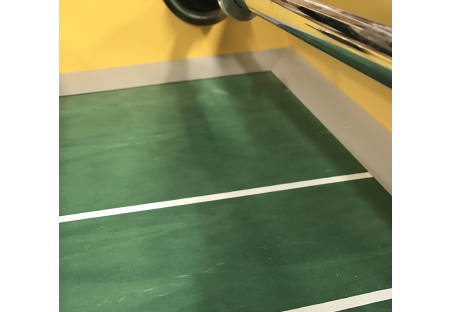 Grey plastic game floor seal