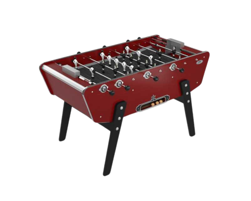 Baby-Foot Stella Star Hêtre massif Rouge Rubis