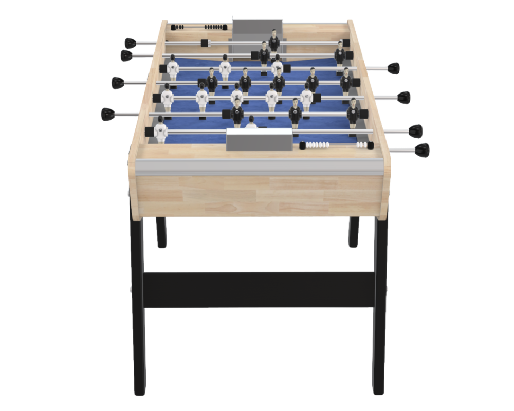 Home Hévéa Table Football Table with Blue Mat – for the whole family