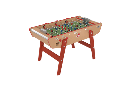 Home-style foosball table in varnished beech, the family model