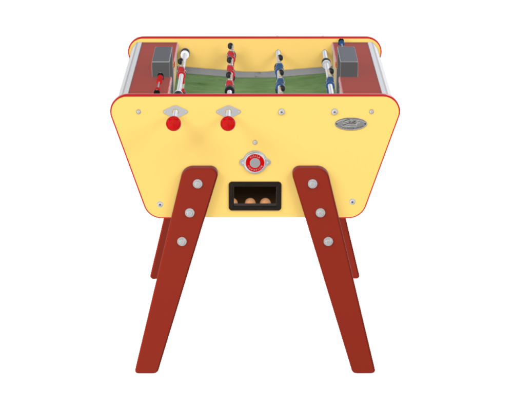 Toi & Moi Yellow soccer table, the model for small spaces