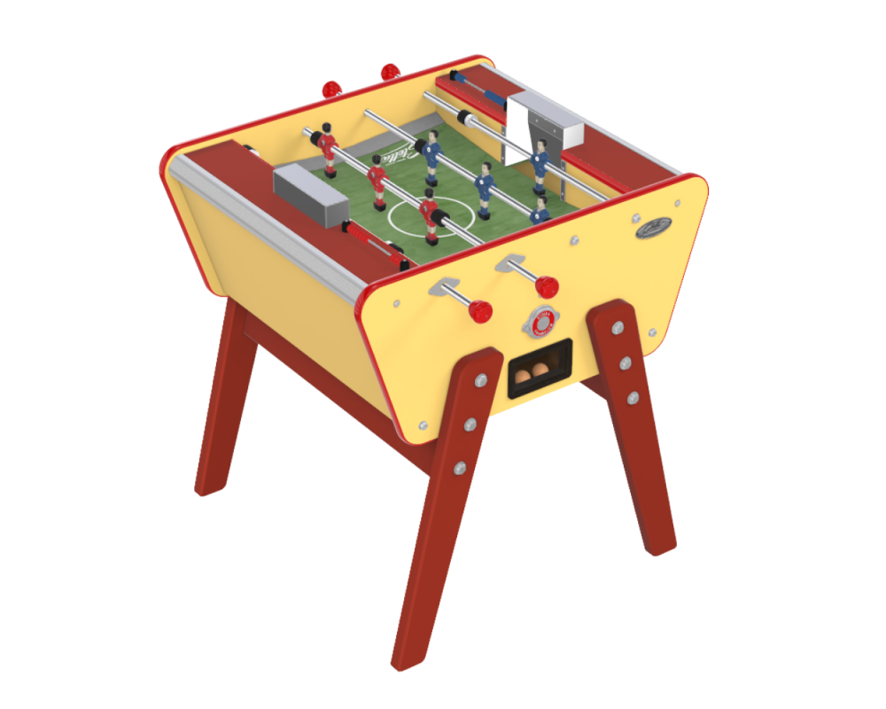 Toi & Moi Yellow soccer table, the model for small spaces