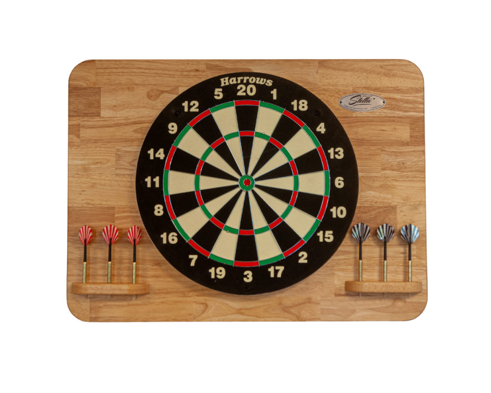 Jeu de fléchettes : support & cible de fléchette Square en Hévéa Stella 🎯