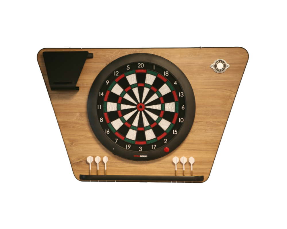 Dart game: Stella oak dartboard and stand 🎯