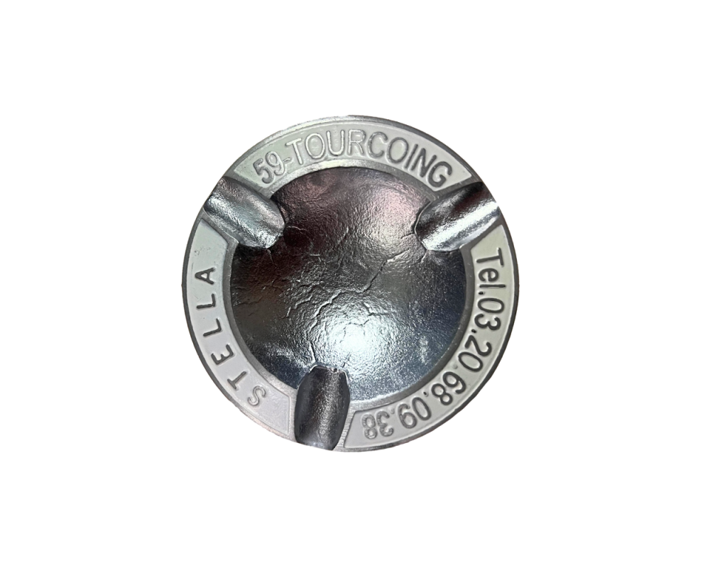 Cendrier alu rond Stella blanc | Stella baby-foot