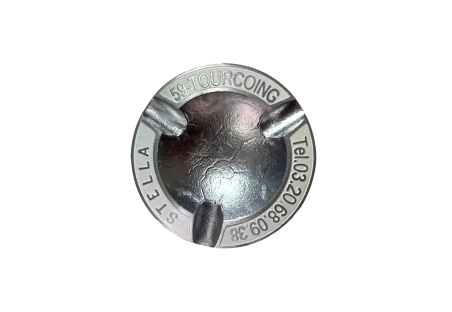 Cendrier alu rond Stella blanc | Stella baby-foot