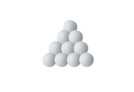 Lot de 10 balles de baby-foot en liège blanche