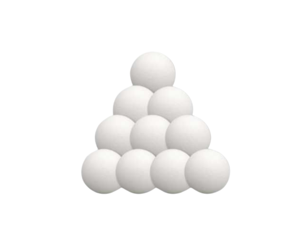 Lot de 10 balles en plastique blanche