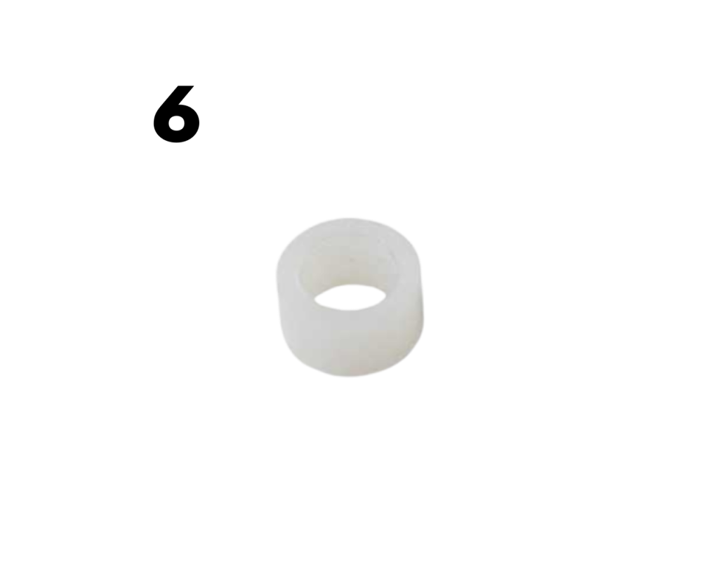 Nylon ring at the end of the white bar, spare part