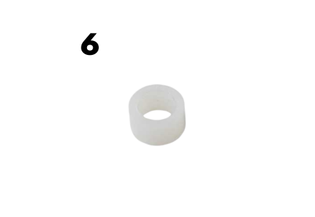 Nylon ring at the end of the white bar, spare part