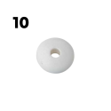 Billes de marque plastiques blanches x10