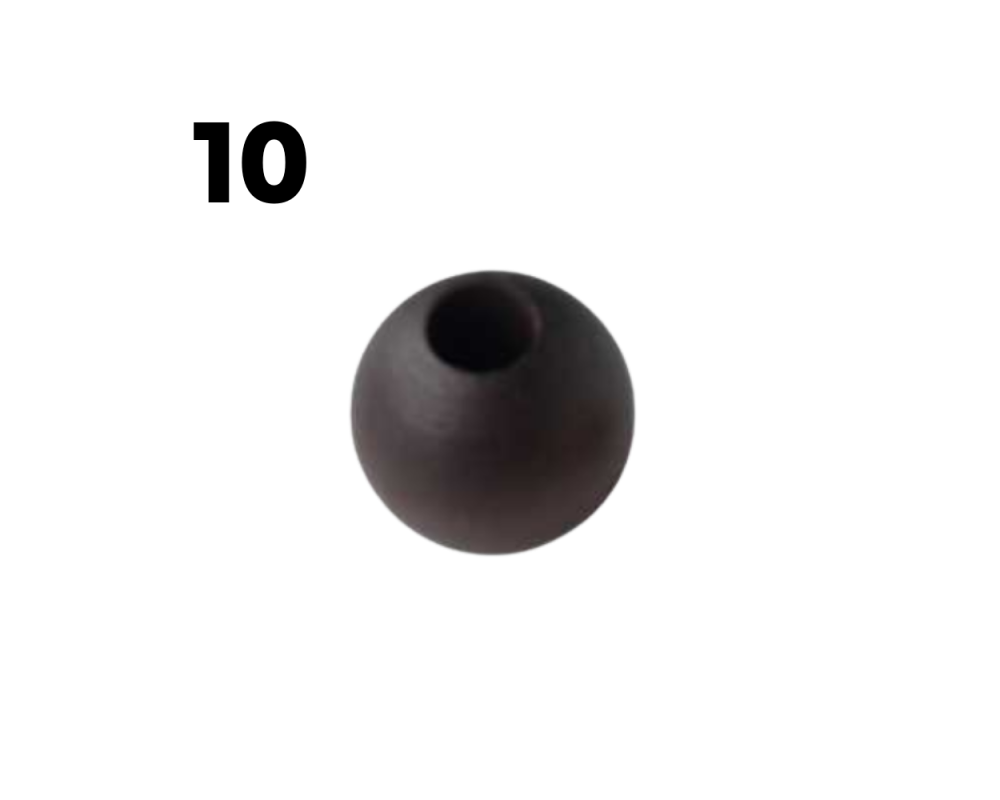 Billes en buis foncé de marque  x10 pour Baby-foot