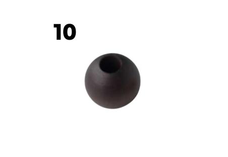 Black plastic brand beads x10 for foosball