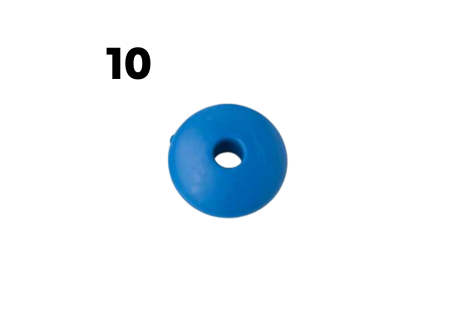 Blue plastic brand beads x10 for foosball