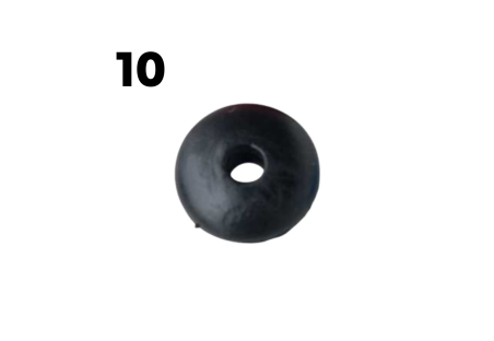 Black plastic brand beads x10 for foosball