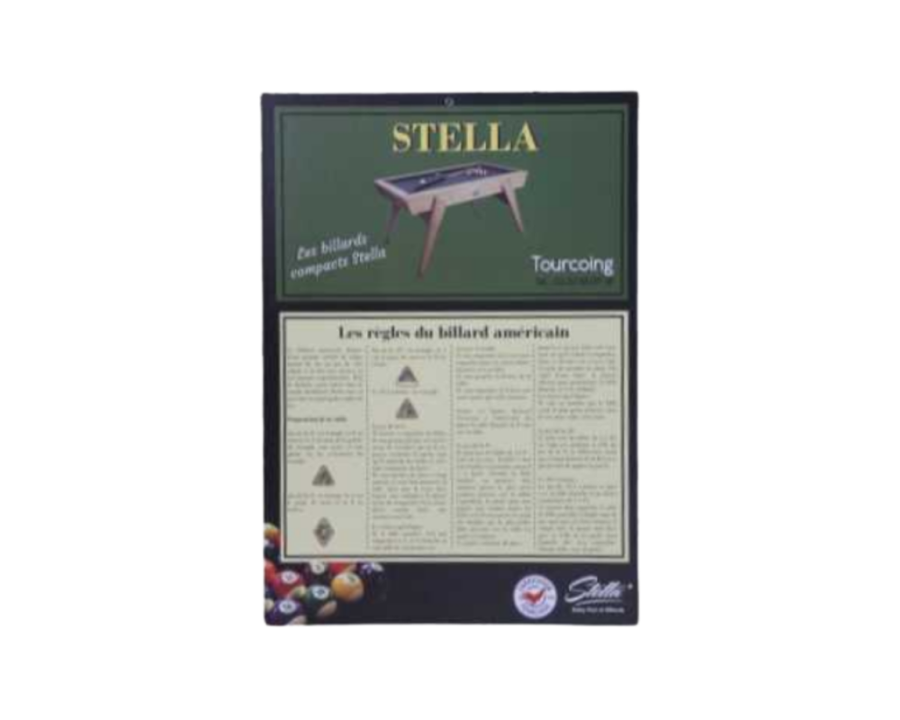 Règle vintage billard Américain