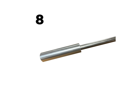 8 Poignées Snake longues en aluminium de baby-foot