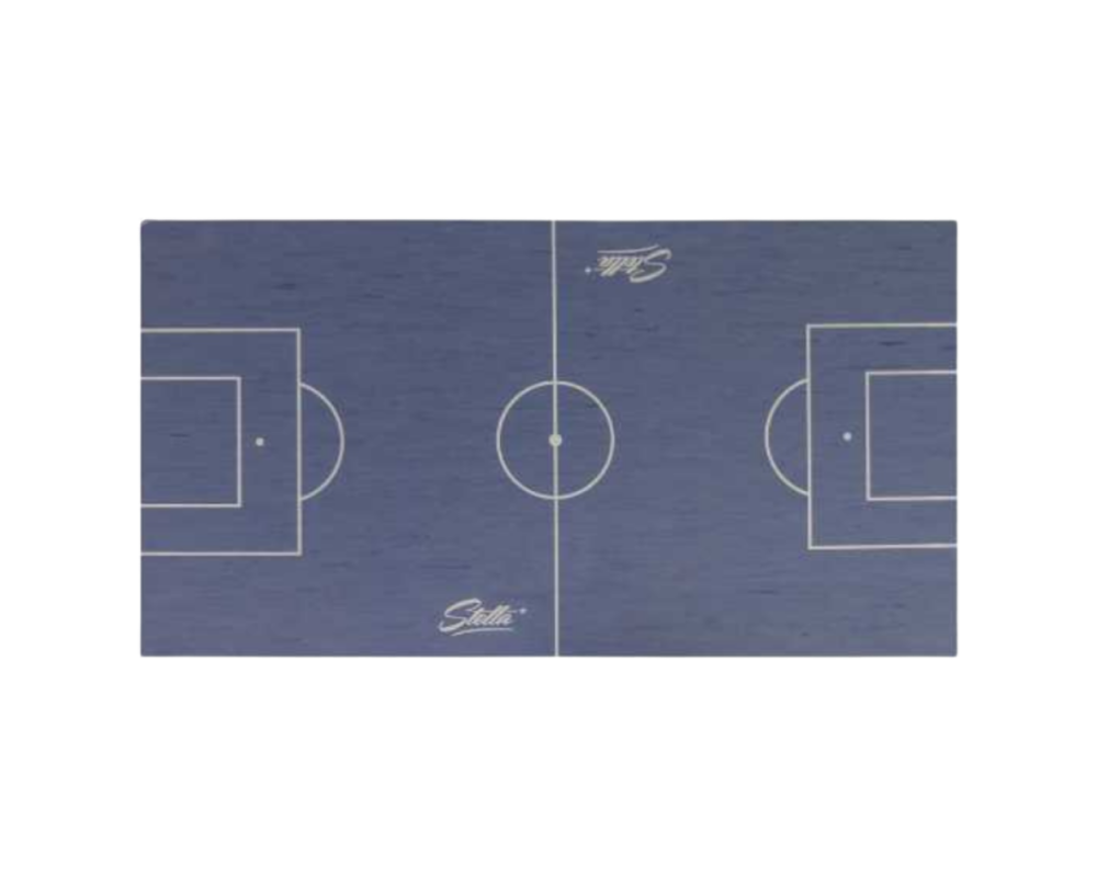 Tapis de baby-foot bleu en PVC avec traçage| Stella