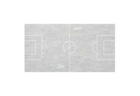 Tapis de baby-foot gris en PVC avec traçage | Stella baby-foot