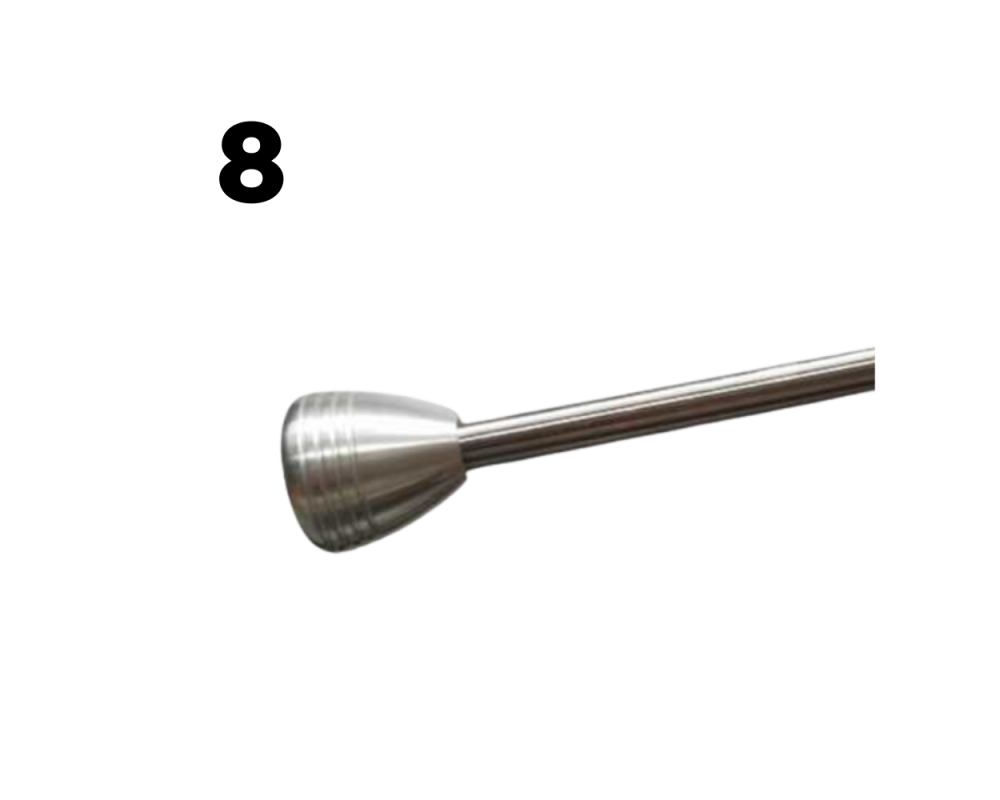 8 Poignées rondes en aluminium de baby-foot