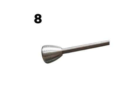 Aluminum round handle x8