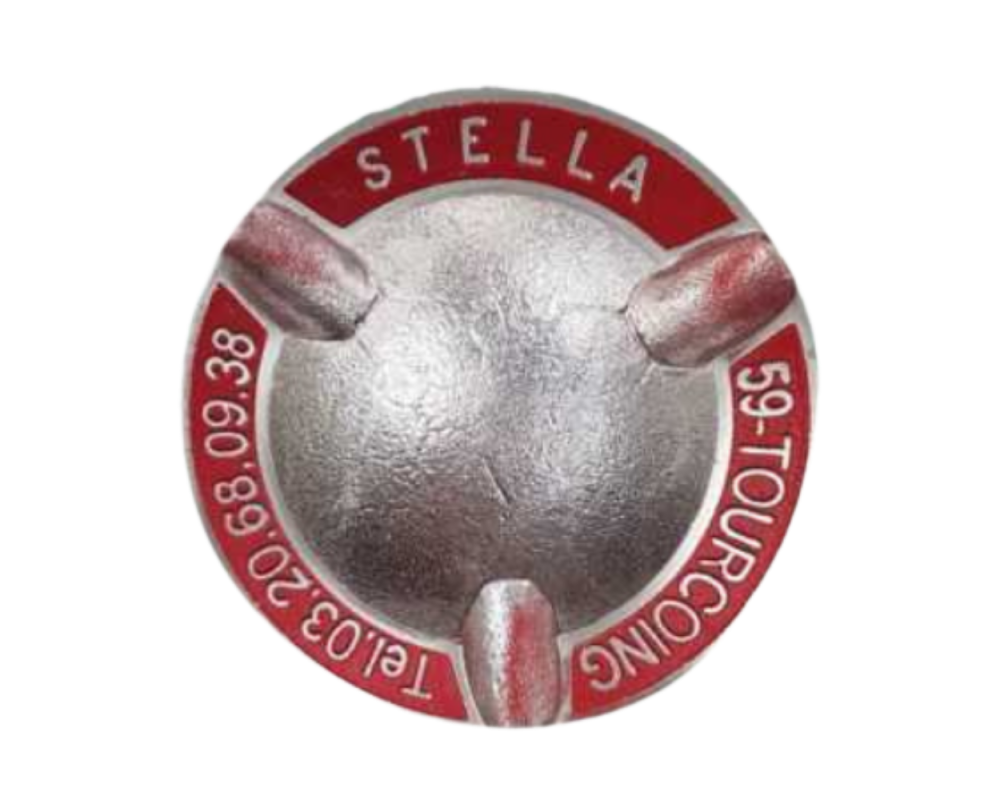 Cendrier alu rond Stella rouge, pièce détachée