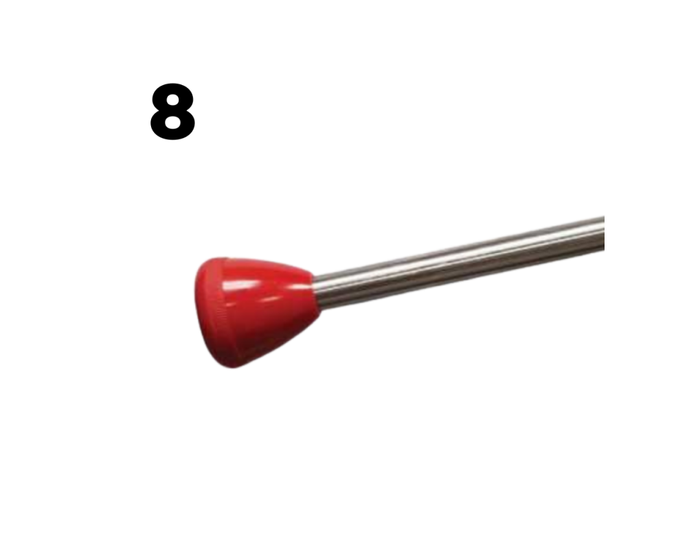 Red round handle x8
