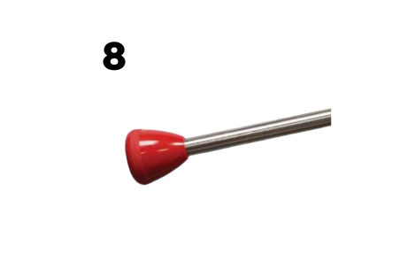 Red round handle x8