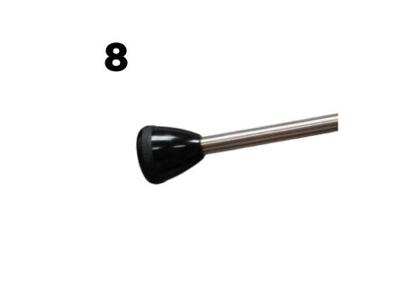 Black round handle x8