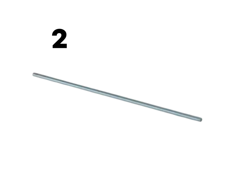 Threaded goal fixing rod for Foosball Stella