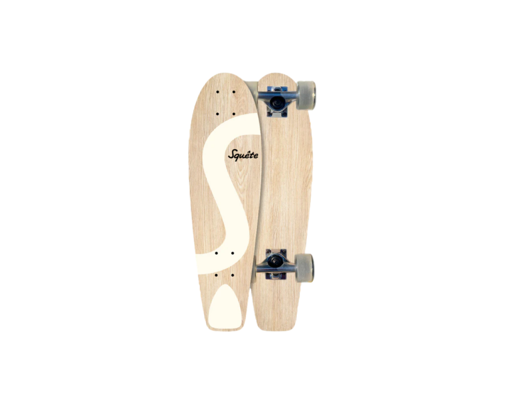 White Squête – Handcrafted skateboard made in France