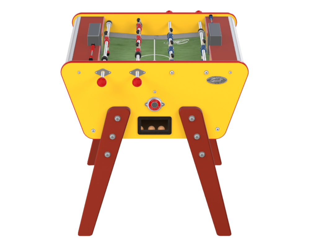 Toi & Moi Yellow soccer table, the model for small spaces