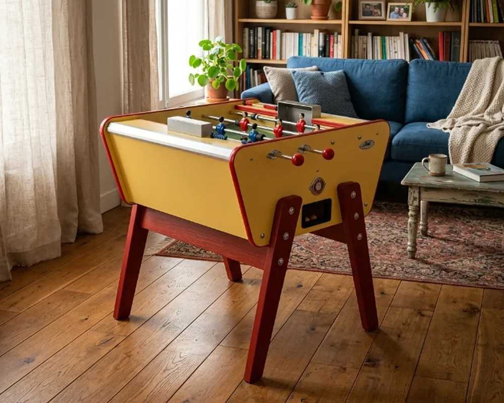 Baby-foot Toi & Moi Jaune, le modèle des petits espaces