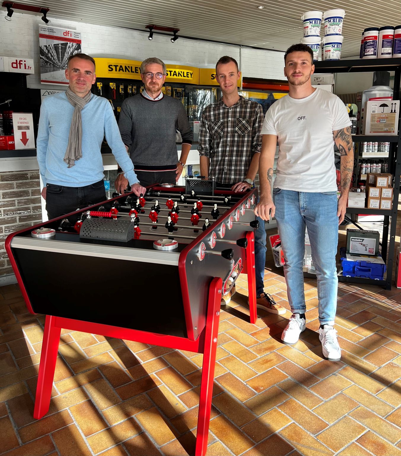 DFI team in front of their table soccer