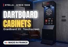 Electronic dartboard cabinet: the new bar favourite, made in France by Stella