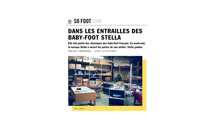 Stella is honored in SoFoot magazine